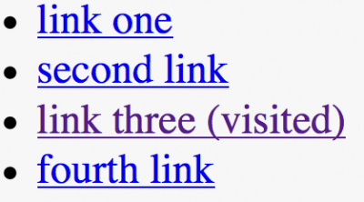 網(wǎng)頁設(shè)計過程中需要注意的12個常見問題 3、讓已訪問的鏈接顯示為別的色彩